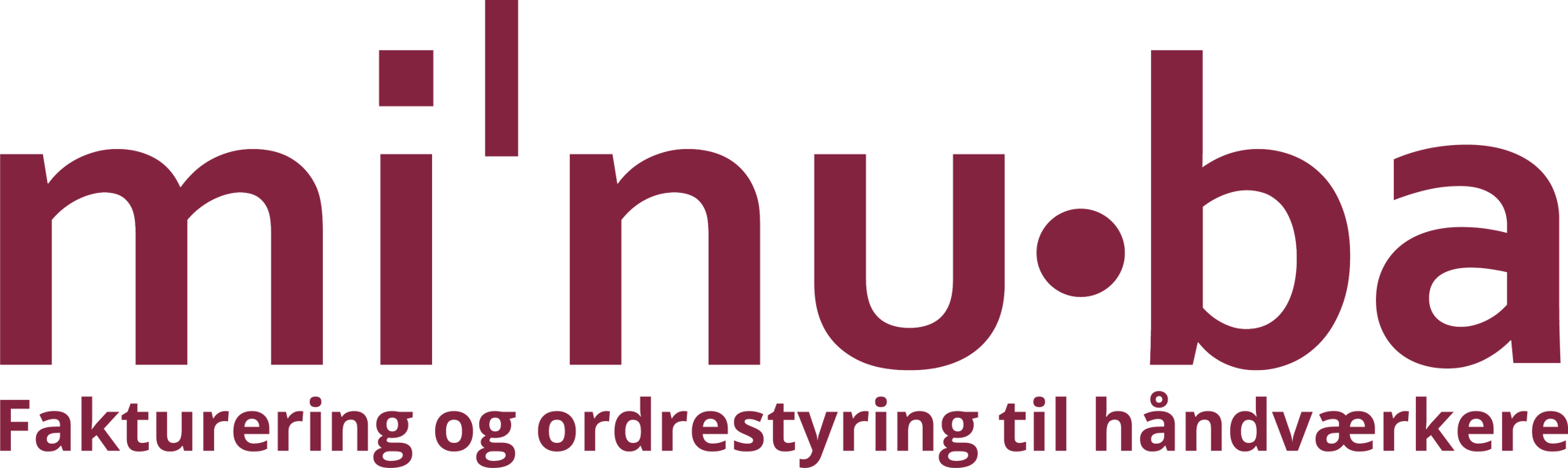 Minuba Corporate logo (Bordeaux with text)